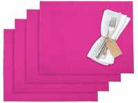 Westmark Tischsets/Platzsets, 4 Stück, 42 x 32 cm, Synthetik, Pink, Saleen...