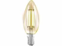 EGLO E14 LED Lampe, Amber Vintage Glühbirne in Kerzenform, Leuchtmittel Kerze...