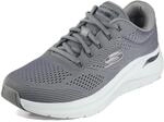 Skechers Herren-Sneaker, Graues Mesh-Synthetikmaterial, 44 EU