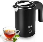 LEBENLANG Reise Wasserkocher Edelstahl Klein 0 5 Liter & BPA-Frei - Reisewasserkocher