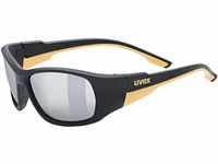 uvex Unisex Kinder, sportstyle 514 Sportbrille, black matt/mirror silver, one...