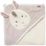 Fehn Kapuzenbadetuch Lama &ndash; Bade-Poncho aus Frottee mit Kapuze und niedlichem...