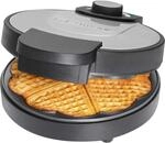 Clatronic&reg; Waffeleisen | mit &Oslash; 18cm antihaftbeschichteter Backfl&auml;che | Waffeleisen