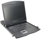 DIGITUS 19" KVM Konsole mit 19" TFT Display (16:9), US-Tastatur-Layout, KVM Switch