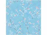 A.S. Création Mandelblüte Tapete Blumen Blau Rosa Weiß PintWalls 387393