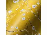 A.S. Création Mandelblüte Tapete Blumen Gelb Grau PintWalls 387392 Vliestapete