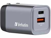 Verbatim GaN Charger 35 W, 2 Ports USB-C Ladegerät, Power Adapter mit USB-C und