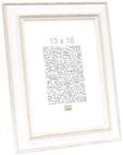 Deknudt Frames - Holzrahmen in Wei&szlig; mit Au&szlig;enrand in naturfarbe - f&uuml;r Bild 13 x 18