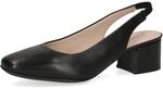 CAPRICE Damen Slingpumps aus Leder mit Lack, Schwarz (Black Nappa), 37 EU