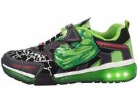 Geox J BAYONYC Boy Sneaker, Black/Green, 31 EU