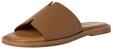 Tamaris Damen Pantolette Leder flach, braun, 40 EU