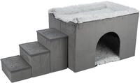 TRIXIE H&ouml;hle Harvey mit Treppe - grau/wei&szlig;-schwarz 154 &times; 60 &times; 60 cm