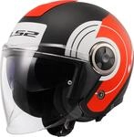 LS2, Jet-Motorradhelm CLASSY DISKO Black Red White, XS