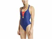 adidas Women's Sportswear Colorblock Swimsuit Badeanzug, Dark Blue/Bright Red,...