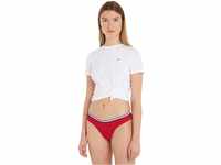 Tommy Hilfiger Damen Bikinihose Cheeky High Leg Bikini Sport, Rot (Primary Red), L