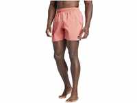 adidas Men's Solid CLX Length Swim Shorts Badehose, Preloved Scarlet/White, M
