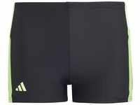 adidas Boy's Colourblock 3-Stripes Swim Boxers Badeanzug, Black/Green...