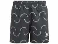 adidas Boy's Sportswear Wave Print CLX Swim Shorts Kids Badeanzug, Black/Off...