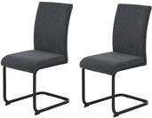 Hela Tische, 2er Set Esszimmerstuhl Schwingstuhl Linn, Webstoff+Mikrofaser...