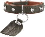 HUNTER Hundehalsband M&Uuml;NCHEN MINI, Farbe: gr&uuml;n/Cognac, f&uuml;r kleine Hunde und