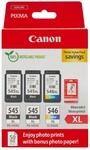 Canon Originaltinte PG-545XL x 2 / CL-546XL (3 Tintenpatronen; 2X Schwarz XL +...