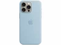 Apple iPhone 15 Pro Max Silikon Case mit MagSafe – Hellblau...