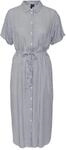 VERO Moda Damen Vmbumpy Calf Shirt Dress Noos Kleid, Snow White, M EU