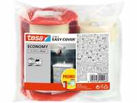 tesa Easy Cover ECONOMY Folie für Malerarbeiten - 2 in 1 Malerfolie zum...
