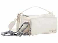 Desigual Women's BOLS_Basic MODULAR Accessories Nylon Across Body Bag, White