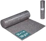 Relaxdays Malervlies, Abdeckvlies Rolle, 1 m x 50 m = 50m&sup2;, rutschfest,