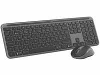 Logitech MK950 Signature Slim kabelloses Tastatur-Maus-Set - Grafit, US...