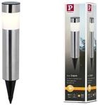 Paulmann 94876 Solar LED Pollerleuchte Layra IP44 3000K 1lm Eisen geb&uuml;rstet