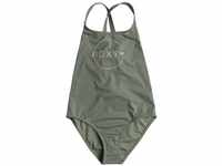 Roxy Basic Active - Hinten überkreuzter Badeanzug für Mädchen 6-16 Grün