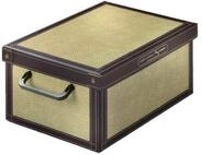 Aufbewahrungsbox mit Deckel f&uuml;r Kleidung und W&auml;sche, Braun Karton Kiste,