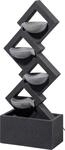 dobar&reg; 96180e "Vesta Design Gartenbrunnen Gro&szlig; 4 Schalen | LED Beleuchtung 