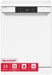 SHARP QW-NA1CF47DW-DE Freistehende Geschirrsp&uuml;ler 60cm, 13 Ma&szlig;gedecke, 4 Programme,