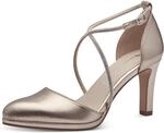 Tamaris Damen Pumps mit Blockabsatz, metallic, 36 EU