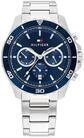 Tommy Hilfiger Multi Zifferblatt Quarz Uhr f&uuml;r Herren mit Silbernes Edelstahlarmband