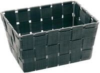 WENKO Aufbewahrungskorb Adria Mini Grau - Badkorb, rechteckig, Polypropylen, 19 x 9 x