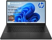 HP Laptop mit 17,3" FHD Display, AMD Ryzen 5 7520U, 8GB DDR5 RAM, 512 GB SSD, AMD