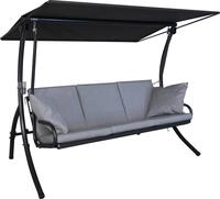 ANGERER Hollywoodschaukel Elegance Sun hellgrau | Gartenschaukel Made in Germany,