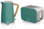 Swan Nordic Set Fr&uuml;hst&uuml;ckskocher, kabellos, 1,7 l, 2200 W, Toaster...