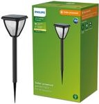 Philips Outdoor Solar Vapora Sockelleuchte Spiess 1,5W, Tageslichtsensor, 2700