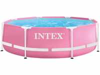 Intex 2,44 m x 76 cm Pink Metal Frame Pool, Set-up Size: 2,44 m x 76 cm...