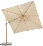 Rhodos Twist Loft, natur, 300 x 300 cm quadratisch, 672-95, Gestell Alu/Stahl,
