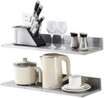 VEVOR Gew&uuml;rzregal Wandregal 2-teilig, H&auml;ngendes K&uuml;chenregal 762 x 218 x 85...