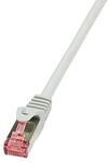 LogiLink CQ2012S RJ45 Netzwerkkabel, Patchkabel CAT 6 S/FTP 25.00cm Grau...