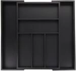Relaxdays Besteckkasten ausziehbar, Bambus, HBT: 5 x 30,5-49 x 46 cm, 5-7...