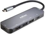 ROLINE USB 3.2 Gen 2 Hub, 4fach, Typ-C-Anschlusskabel