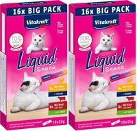Vitakraft Liquid Snack, Katzen Leckerli, Katzensnack cremig, mit Rind, mit Huhn, in